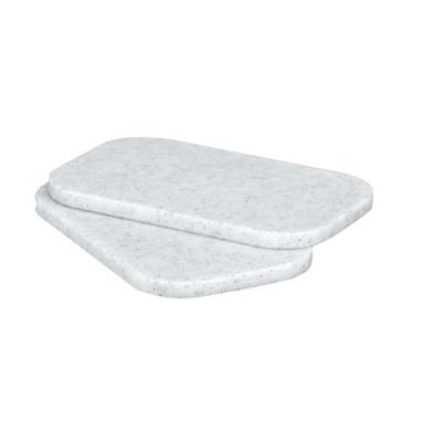 Zeller 26021 lot de 2 planches à découper en plastique blanc 25 x 1 x 15 cm