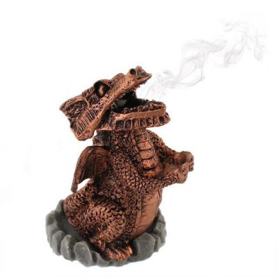 Porte-cône d'encens Dragon rouge