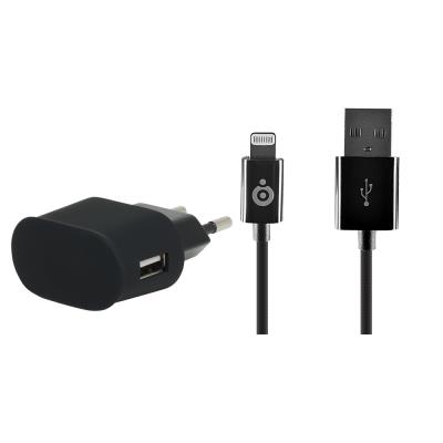 Chargeur secteur 2a noir connectique lightning bigben