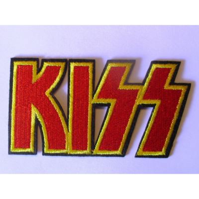 patch groupe kiss ecriture rouge ecusson thermocollant hard rock