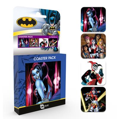 Lot de 4 dessous de verre DC Comics Harley Quinn
