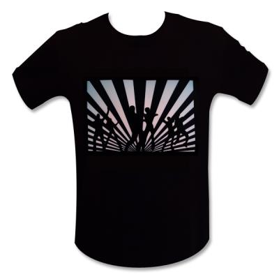 T-shirt interactif motifs danseurs à LED lumineux equalizer  L