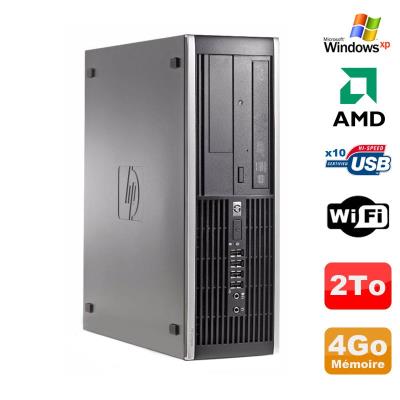 Pc hp compaq 6005 pro sff amd 3ghz 4go ddr3 2to sata graveur wifi windows xp