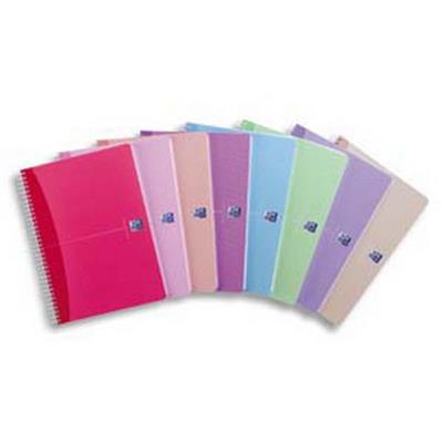 Lot de 5 Cahiers Beauty reliure intégrale A4 100 pages Quadrillé 5 x 5. Couvertures pelliculées assorties nacrées