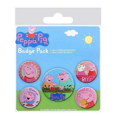 Lot de badges mixtes Peppa Pig