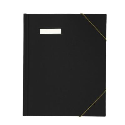 Elba 63430 pochette cartonnée à élastique avec feuille de pvc a4 (noir) 63430sw