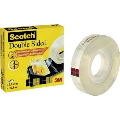 Scotch - ruban adhésif double face 665 12 mm x 22,8 m à lunité d6651222