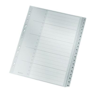 Esselte-leitz 12840000 trieur a4 20 onglets en polypropylène (gris)