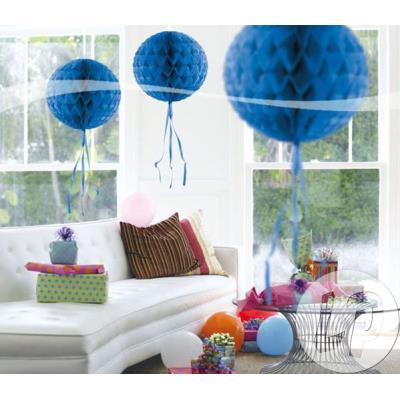 boule alvéolée 30cm bleu