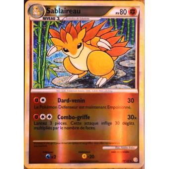POKEMON HEARTGOLD RARE N° 29//123 SABLAIREAU