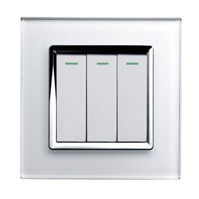 retrotouch interrupteur mécanique triple au design innovant blanc