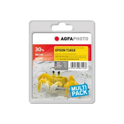 AgfaPhoto - 4 - zwart, geel, cyaan, magenta - gereviseerd - inktcartridge (alternatief voor: Epson T1816)