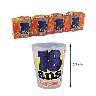 4 Verres A Shot 18 Ans Anniversaire Article De Fete Achat Prix Fnac