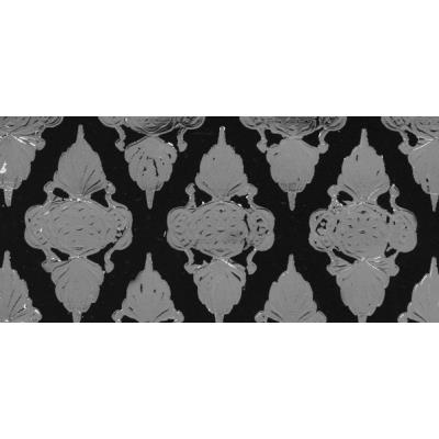 Feuille de cire - Noir et argent - Ornements - 20 x 10 cm