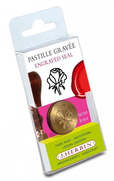 Herbin - Pastille laiton pour sceau sur broche Rose