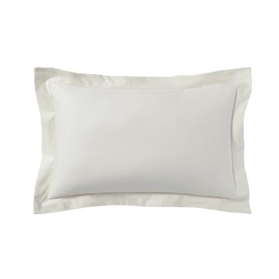 Essix - Taie d'oreiller rectangle Percale de coton uni Sésame - 50 x 70 cm