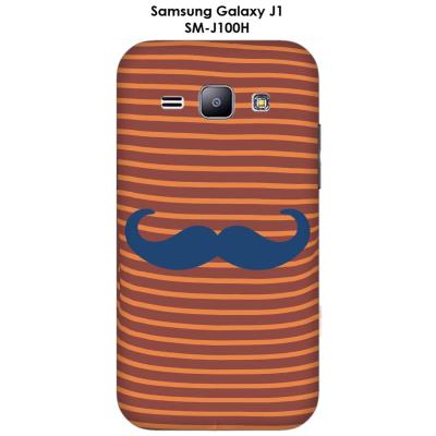 Coque Samsung Galaxy J1 - SM-J100H Marinière Moustache - 4 Classic Blue