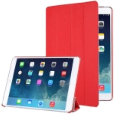Ipad 5 (Air) : Coque Housse De Protection en Cuir (PU)  Rouge   4 Plis