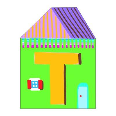 Djeco - Lettre petite maison en bois - T