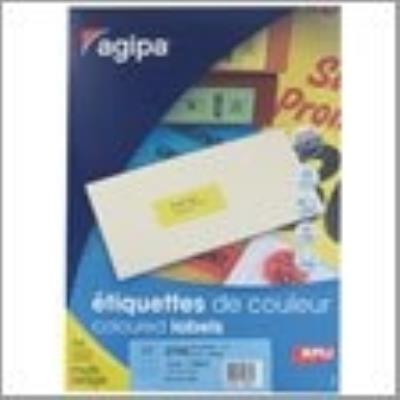 Agipa - Etiquette 31x70mm Jaune Fluo - Boite De 2700