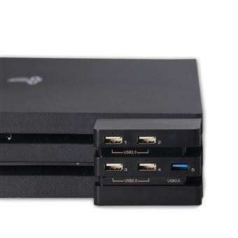 PS4 Pro USB Hub Adaptateur D'extension Haute Vitesse 5 Ports, Connecteur d' adaptateur de Chargeur Hub compatible avec Sony Playstation 4 Pro Console  de jeu - Accessoire pour manette - Achat & prix