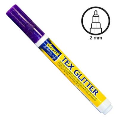 Feutre peinture pour tissu - Violet pailleté - Darwi