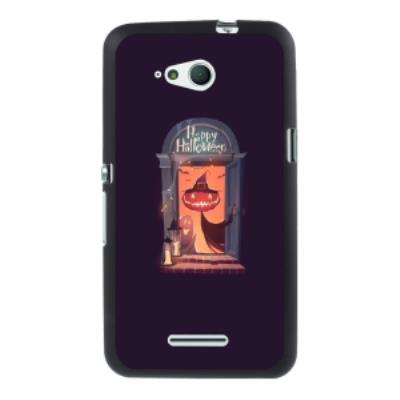 Coque souple pour Sony Xperia E4g avec impression Motifs Happy Halloween