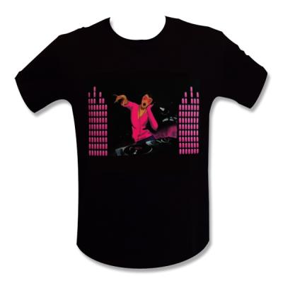 T-shirt Dj rose equalizer éclairé interactif L