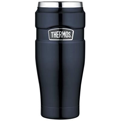 Thermos en inox 470 ml-king-gobelet de voyage, bleu, 0,47 l