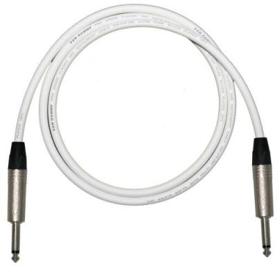 Designacable Neutrik NP2X Câble jack de guitare à longueur réglable 8 m blanc