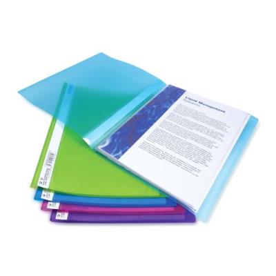 Pqt de 10 Protège-documents Flexi 10 Pochettes A4 Couleurs vives Transparentes
