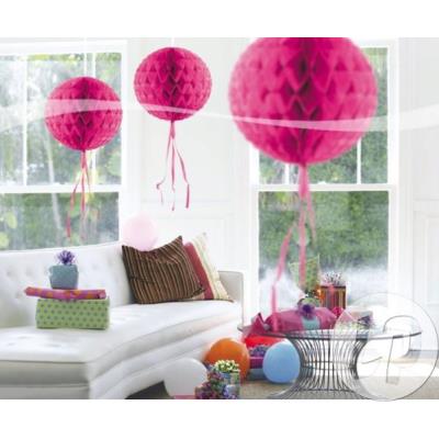 boule alvéolée 30cm magenta