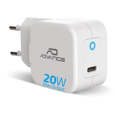 ADVANCE  Chargeur Secteur USB-C 20W (Blanc)