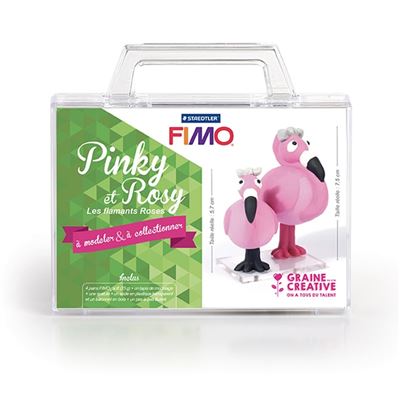 Kit ma première figurine pinky et rosy (fimo soft) - graine créative