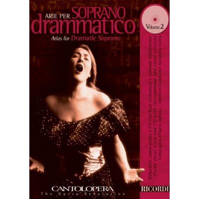Partitions classique RICORDI CANTOLOPERA: ARIE PER SOPRANO DRAMMATICO + CD Soprano, piano