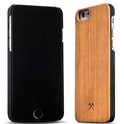 Coque pour iPhone 6, 6s en Bois Véritable Cerise Noir Woodcessories EcoCase Classic