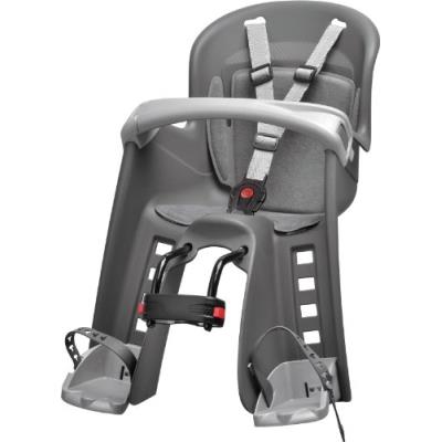 Polisport bilby junior siège-bébé fixation sur cadre avant gris foncé argent