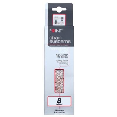 Point 10103001 chaîne sl-280 1 2 x 3 32 116 maillons 8 vitesses chromé
