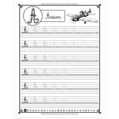 Cahier d'Ècriture Cursive - Pour Pratiquer Votre Calligraphie: Livret  d'exercices avec lignes directrices pour enfants, adolescents et adultes  avec