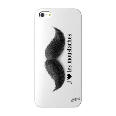 J&J MOATTI coque arrière Moustache Charly pour Apple iPhone 5 / 5S