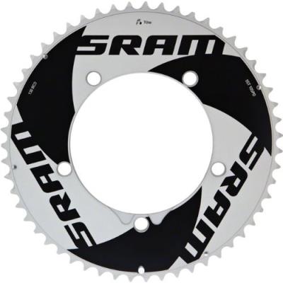 Sram plateau tt 55t aluminium 5 boulons 130 bcd (boulons de 4 mm gris faucon