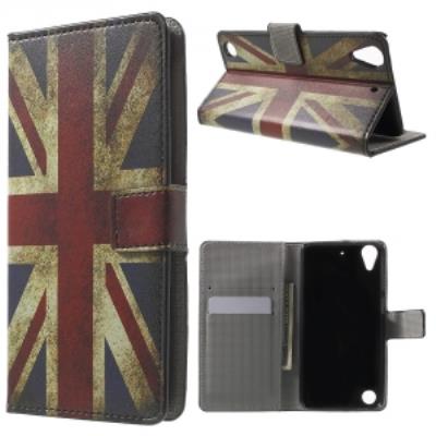 Etui portefeuille motif Union-Jack avec rabat latéral pour Desire 530 Desire 630