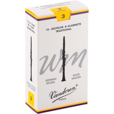 Clarinettes VANDOREN ANCHE CLARINETTE 10 ANCHES CLAR W.MASTER N3 TRAD Anches clarinettes Sib