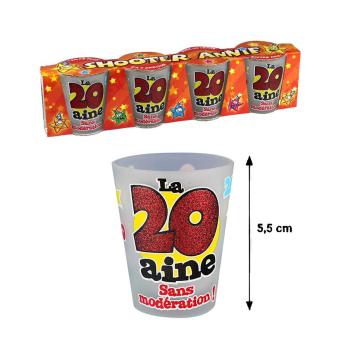 Verres à Shot En Plastique 3 Cl - Lot De 20, Couleurs Assorties, Pour Fêtes Et Camping - 5