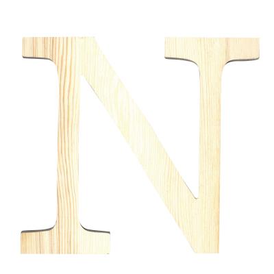 Lettre N - Hauteur 11,5 cm - Bois découpé