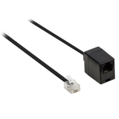 Câble rallonge de télécommunication à connecteur rj11 mâle vers rj11 femelle 10,0 m noir valueline