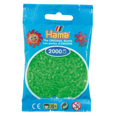 2 000 perles mini (petites perles Ø2,5 mm)- vert fluorescent