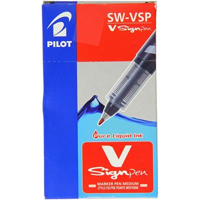 PILOT Stylo feutre V Sign Pen en étui de 6 pièces