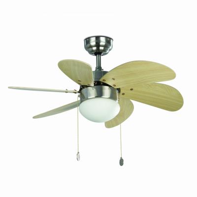 Ventilateur de plafond avec lumière Lorefar PALAO Faro 33183 nickel mat 6 pales diamètre 76 cm