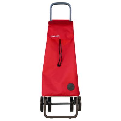 Chariot de course 4 roues avec sac en tissu et chÃ¢ssis en aluminium 43L Mountain - Rouge
